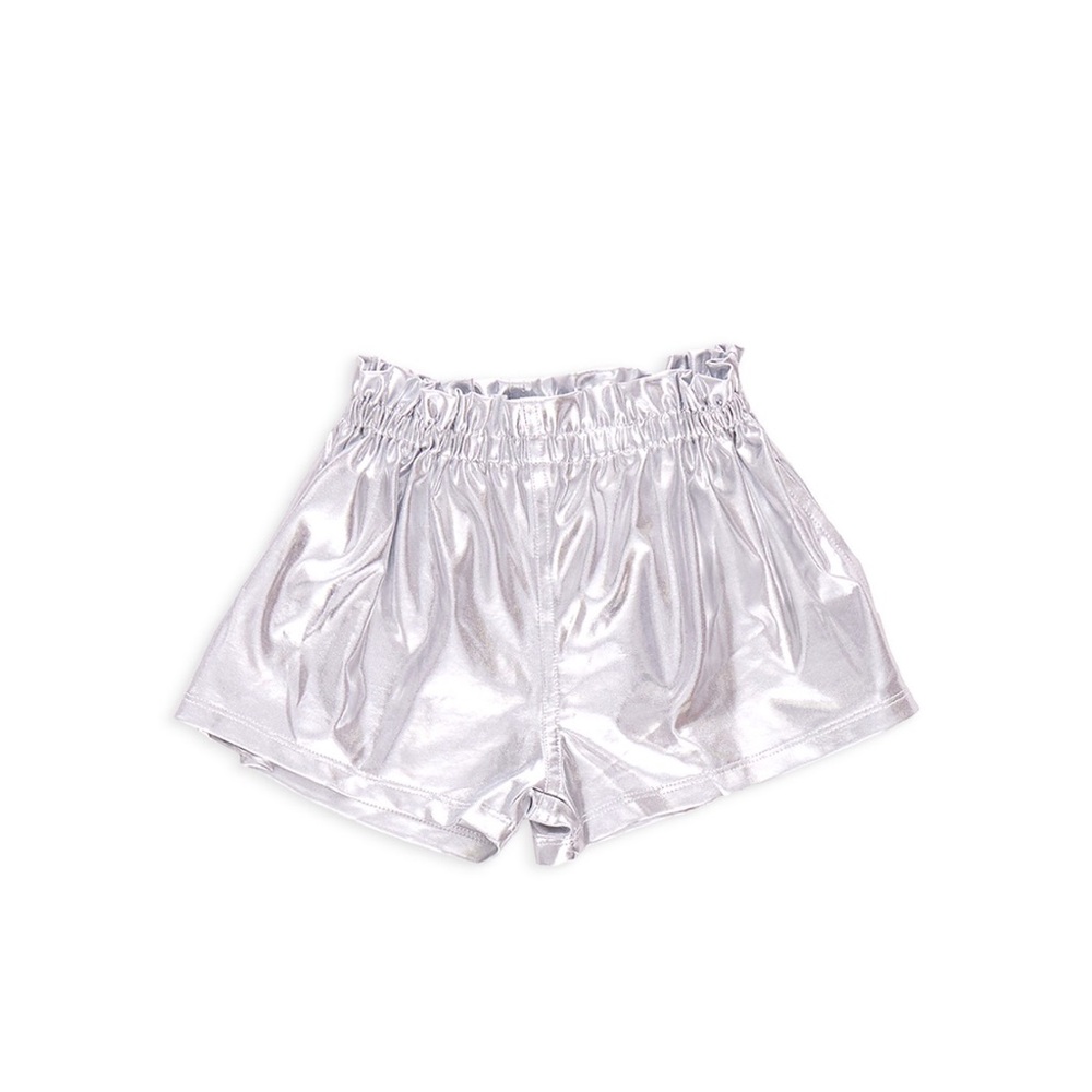 Pink Chicken Silver Lame Theodore Shorts 4y NWOT